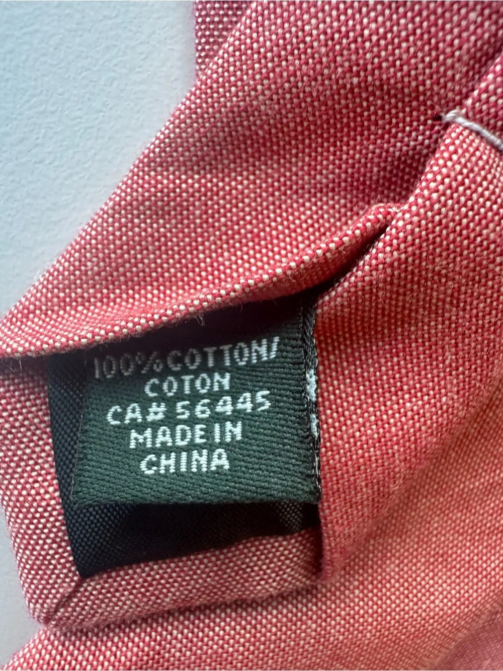 J. Crew Weathered Red cotton chambray Men's Tie